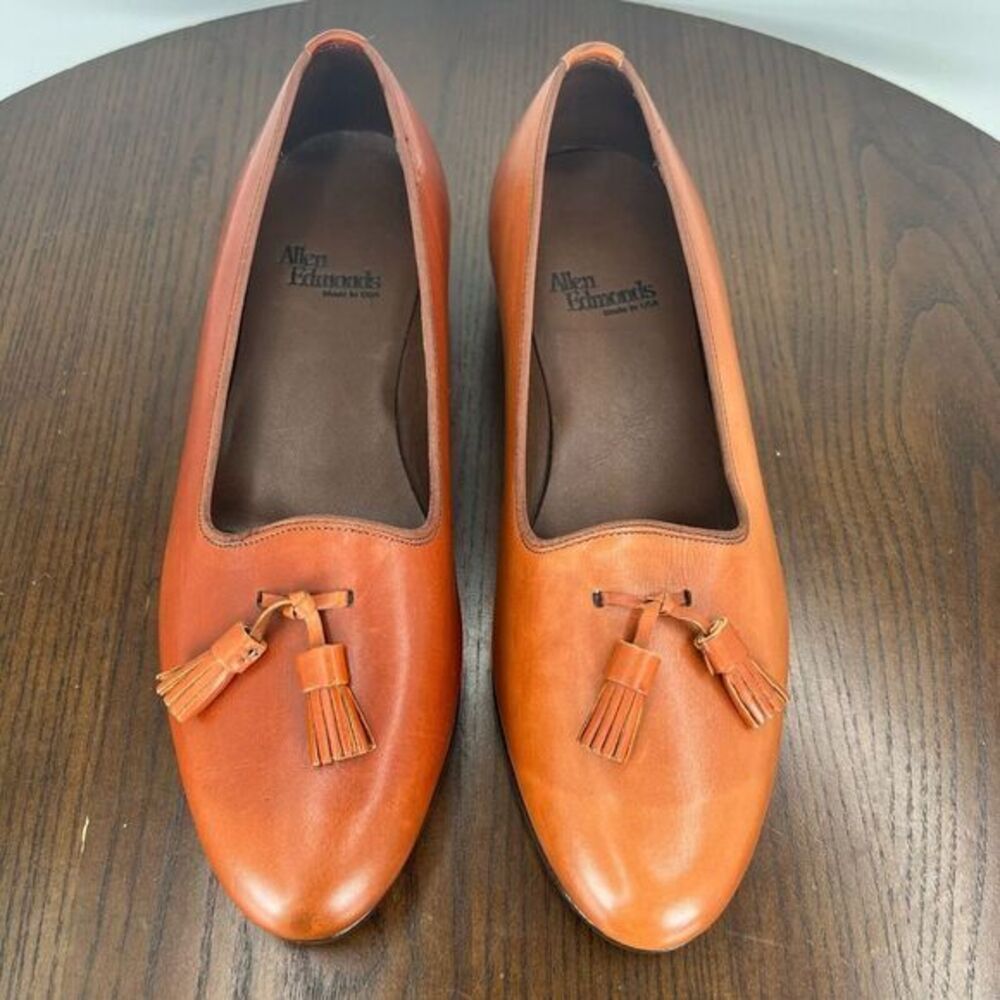 Allen Edmonds Loafer Shoes Women's 6 Rust Leather Tasseled Casual Slip-On 71855 - Picture 11 of 16